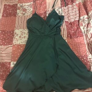 City Studio Green Sleeveless Mini Dress for Weddings